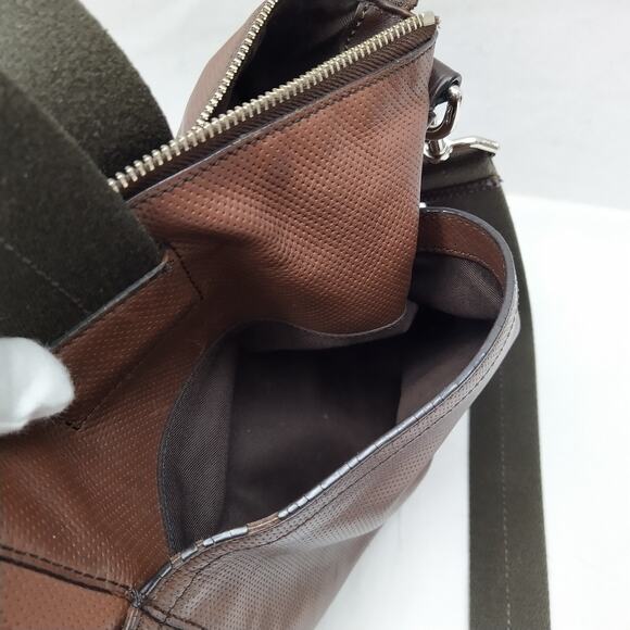 Coach Brown Leather Briefcase Messenger Zipper Closure Crossbody Bag - Picture 15 of 16